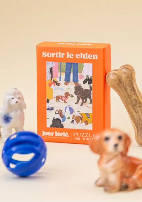 Mini puzzle SORTIR LE CHIEN 100 pièces