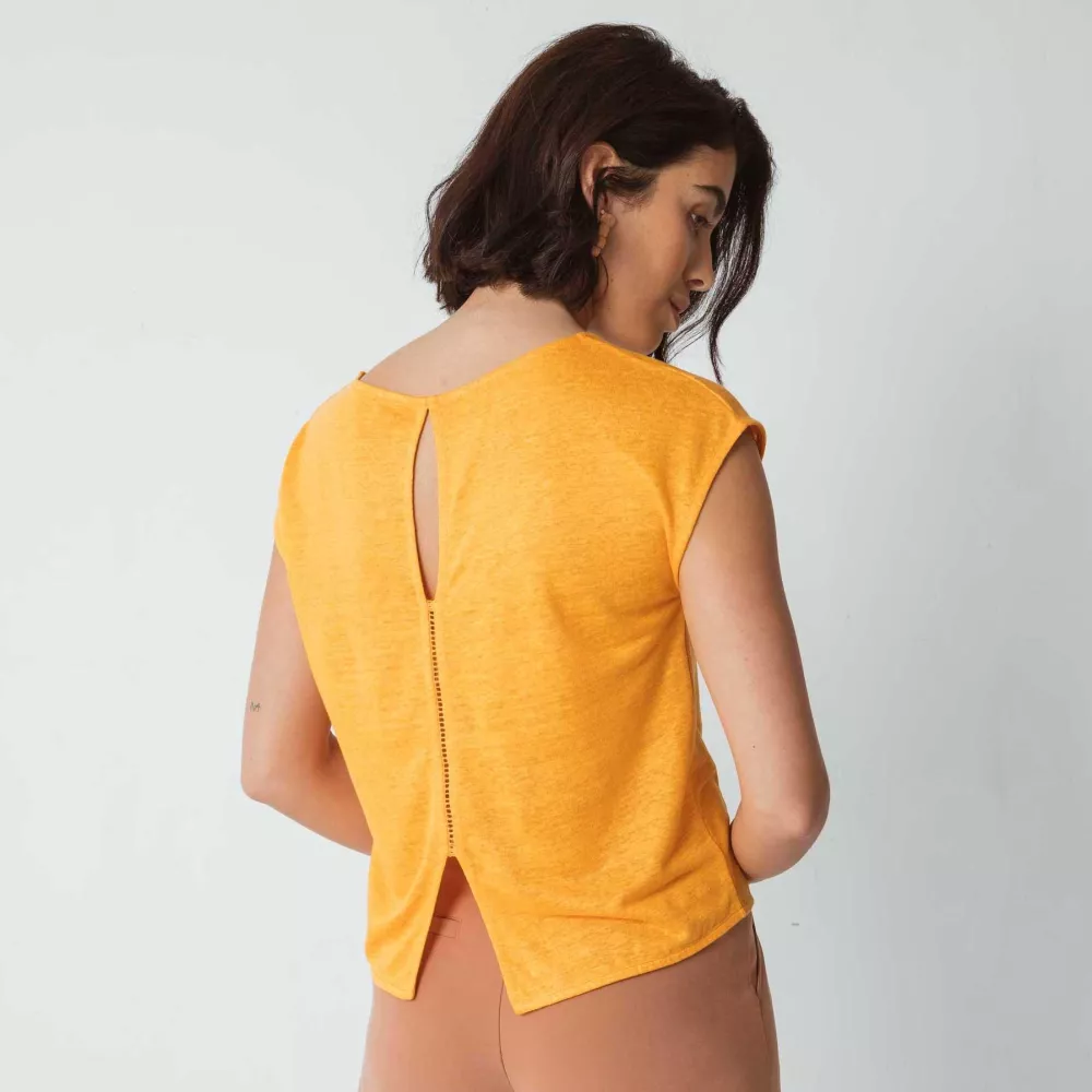 T-shirt lin GARAITZA orange