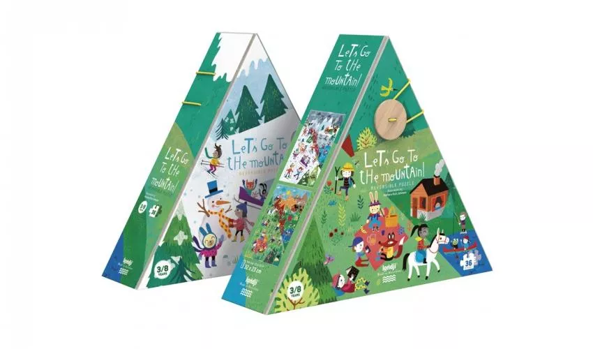 Puzzle LET'S GO TO THE MOUNTAIN, 36 pièces, réversible – vue 13